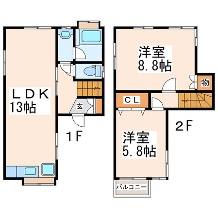 田崎貸家の物件間取画像